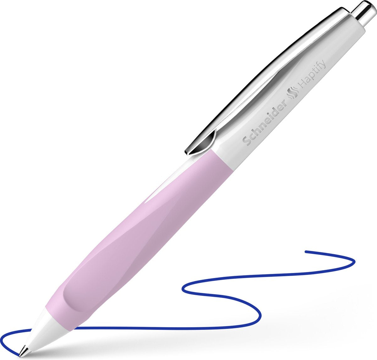 Schneider skriveredskaber schneider kuglepen - haptify - nib m - hvid-lavendel - s-135328