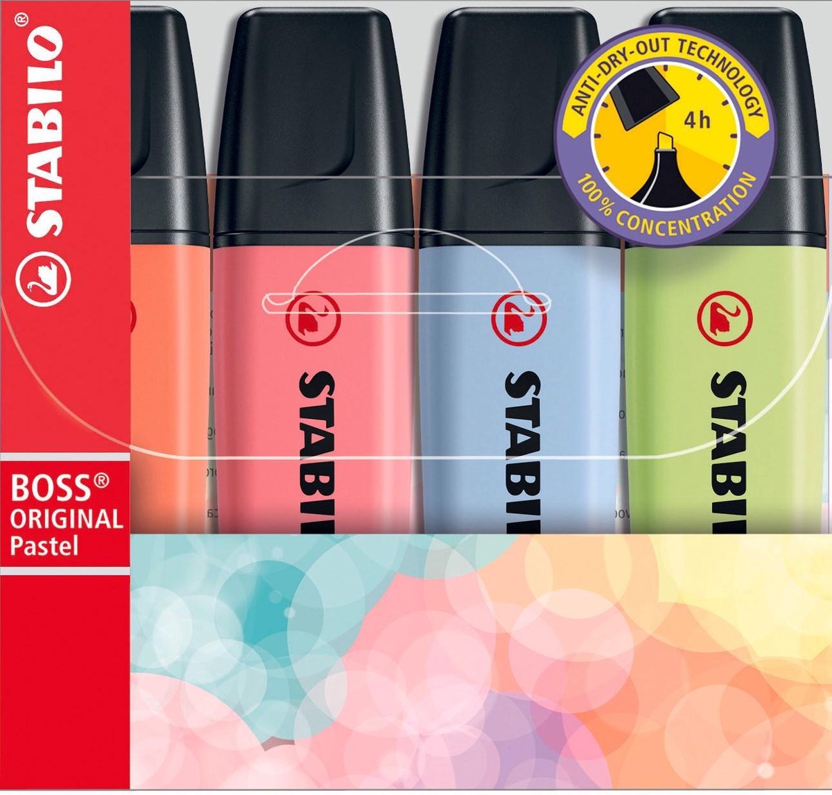 Stabilo boss original pastel - highlighter - sæt med 4 stk