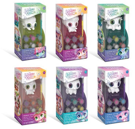 Nebulous stars schilderen op figuren set - creatief speelgoed met fantasiewezens.