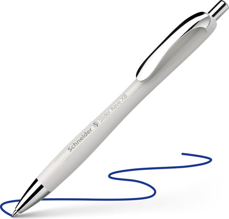 Schneider skriveredskaber schneider kuglepen - slider rave - trend edition - sølvgrå - nib xb - s-132512