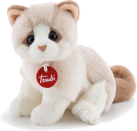 Trudi kitty brad hvid beige: 15x19x20 cm (s-20872)