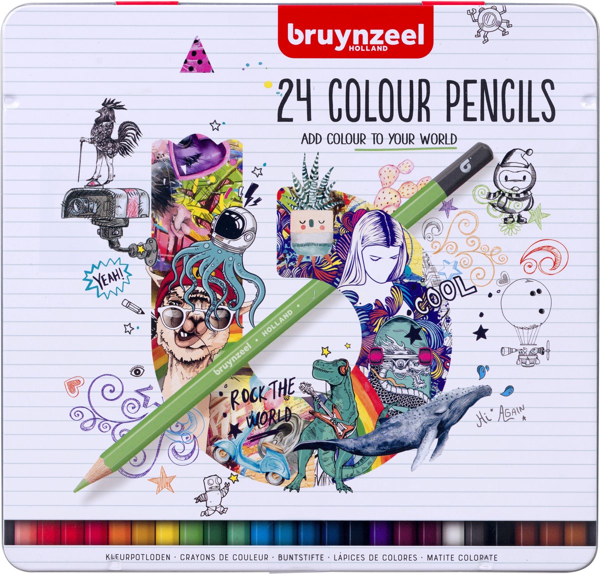 Bruynzeel farveblyanter tin | 24 farver