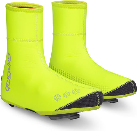 Gripgrab - arctic hi-vis vandtætte hårde vintercykelovertræk - gul hi-vis - unisex - størrelse s
