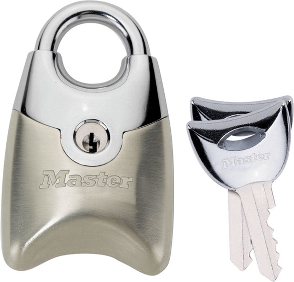 Masterlock master lock fusion hængelås 20 mm nikkel sæt af 2 stk