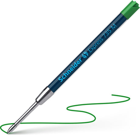 Schneider skriveredskaber schneider kuglepen refill - express 735 - nib m - grøn - s-7364