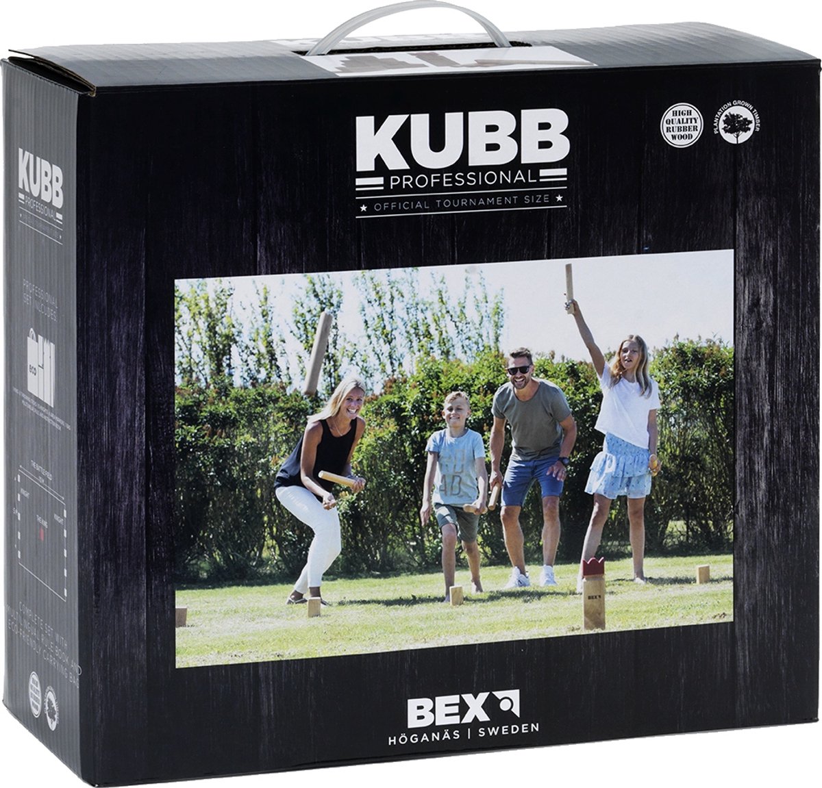Bex kubb pro gummitræ med rød konge