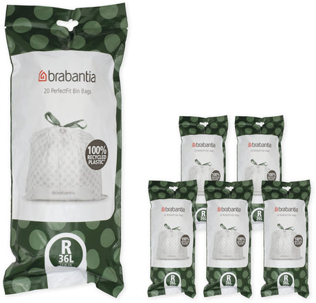 Brabantia perfectfit affaldssække - 36 l - kode r - 6 ruller x 20 stk.