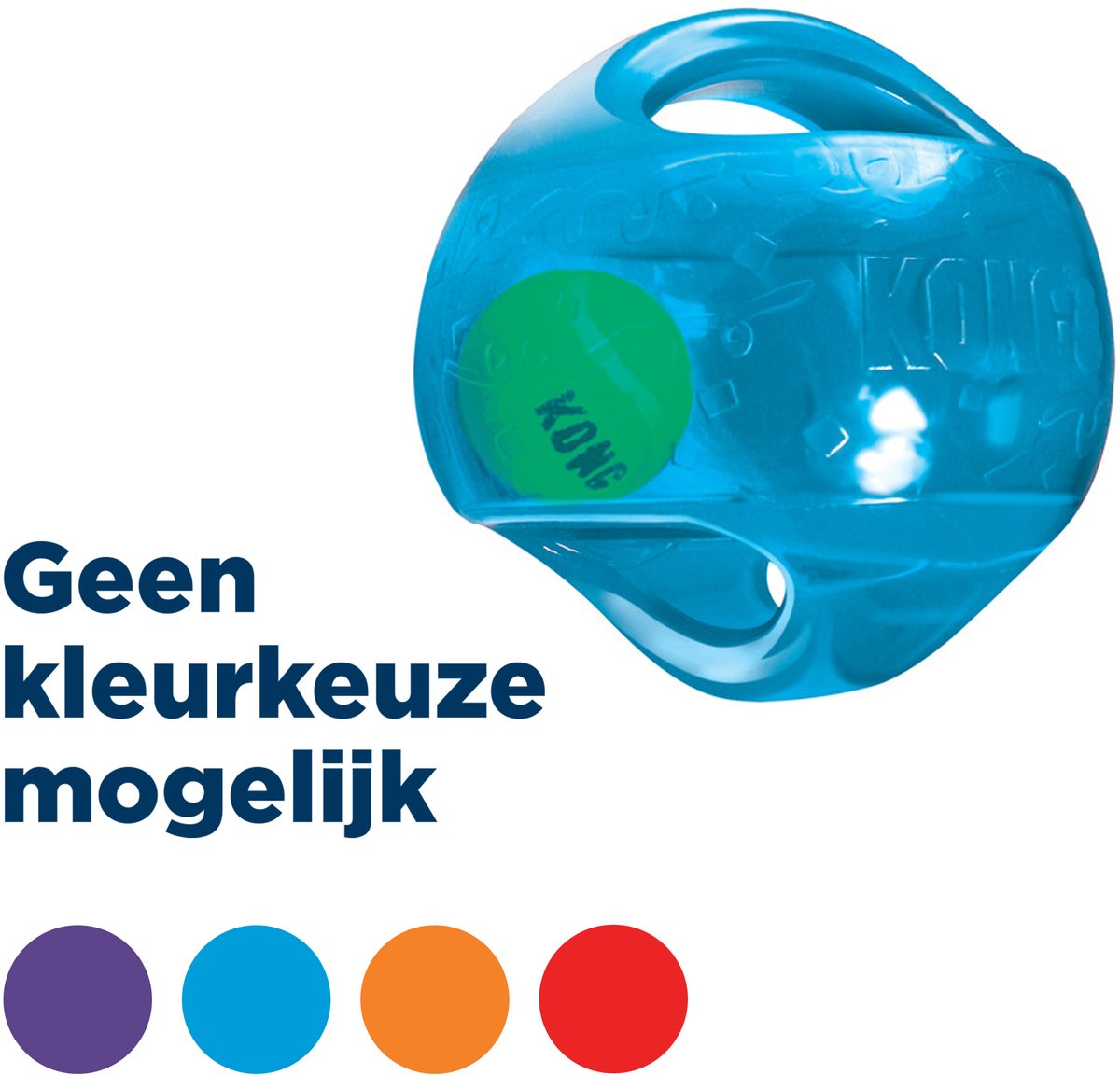 Kong jumbler ball - assorteret farve - m l - hundelegetøj - ø14 cm