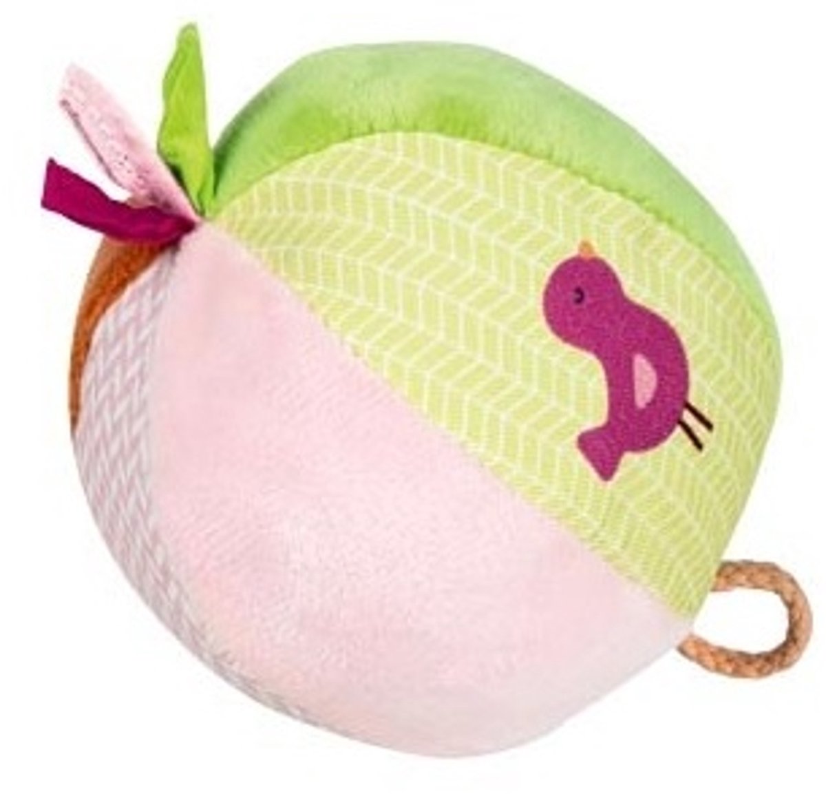 Goki Soft Ball med en Bell Pink Green