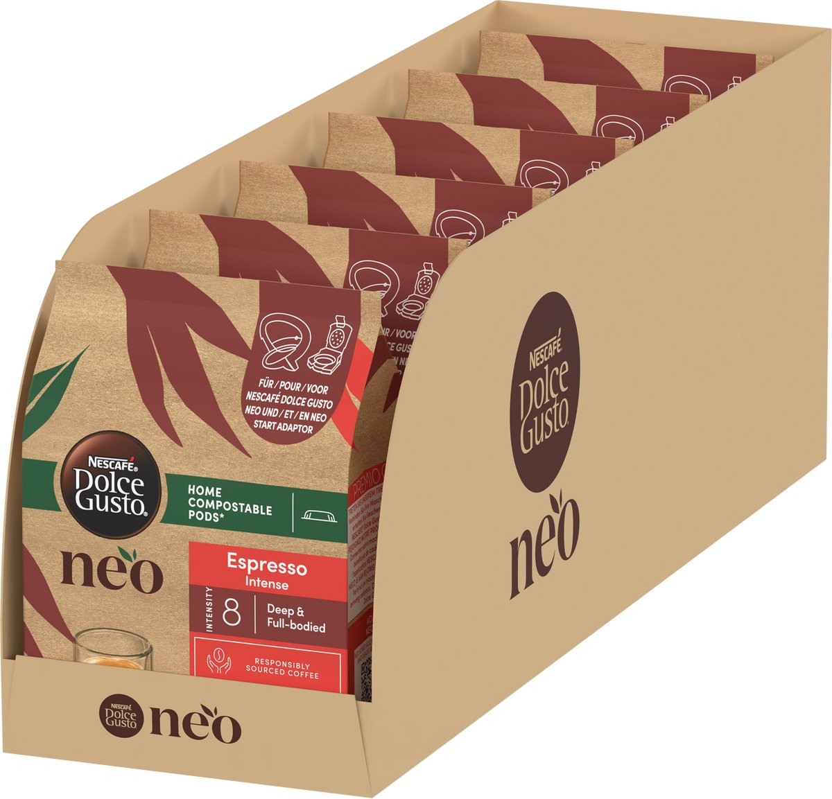Nescafé dolce gusto neo kaffepuder espresso intense - 6x12 bælg til 12 kopper kaffe