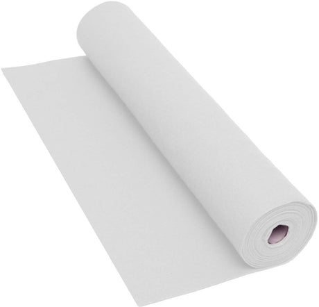Farver hvid filtrulle håndværksmateriale 160 gsm 5 meter x 45 cm.