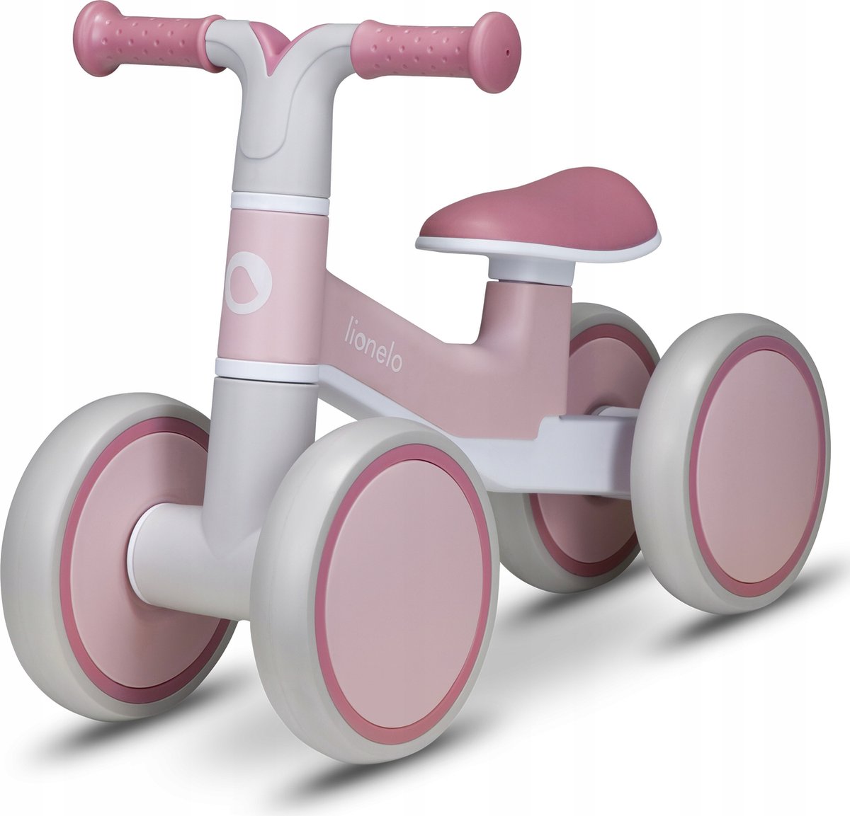 Lionelo Villy balancecykel - letvægts - 1-3 år - drenge og piger - op til 30 kg - 4 hjul - støddæmper forgaffel - skridsikre håndtag - ergonomisk sadel - ratlås - fødselsdagsgave