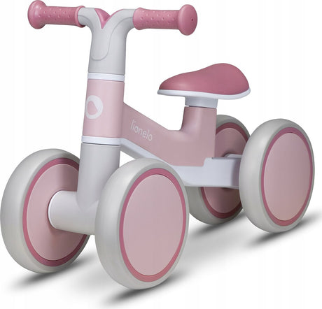 Lionelo Villy balancecykel - letvægts - 1-3 år - drenge og piger - op til 30 kg - 4 hjul - støddæmper forgaffel - skridsikre håndtag - ergonomisk sadel - ratlås - fødselsdagsgave