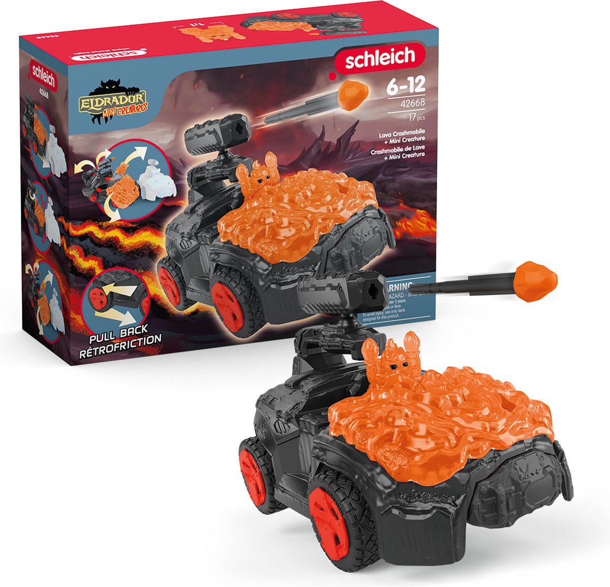 Schleich Eldrador lava crash mobil med mini væsen 42668