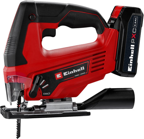 Einhell akku stiksav tc-js 18 70 li kit - power x-change - 18 v li-ion - slaghøjde: 20 mm - geringssnit: max. 45° - inkl. 1 savklinge - inkl. 2,5 ah batteri og 1x oplader