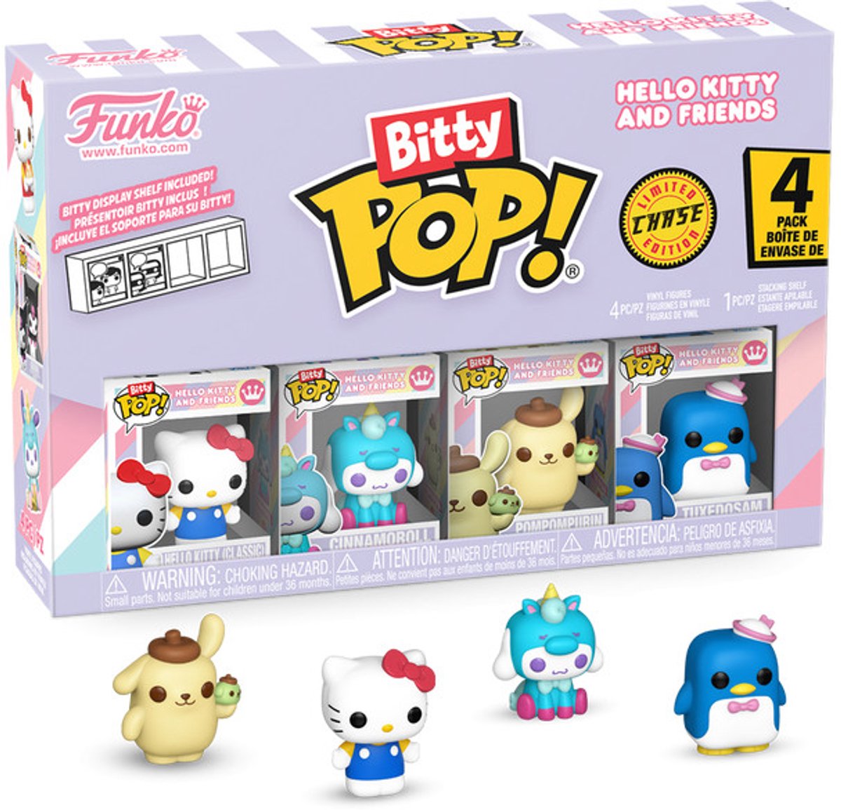 Funko bidy pop! - hello kitty og venner - hello kitty (klassisk) cinnamoroll pompompurin tilfældig jagt