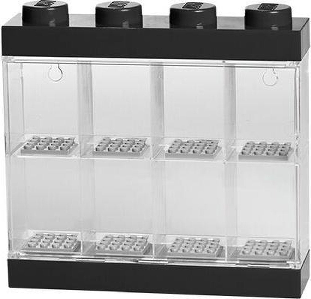 Lego opbevaringsboks minifigur 8, sort -