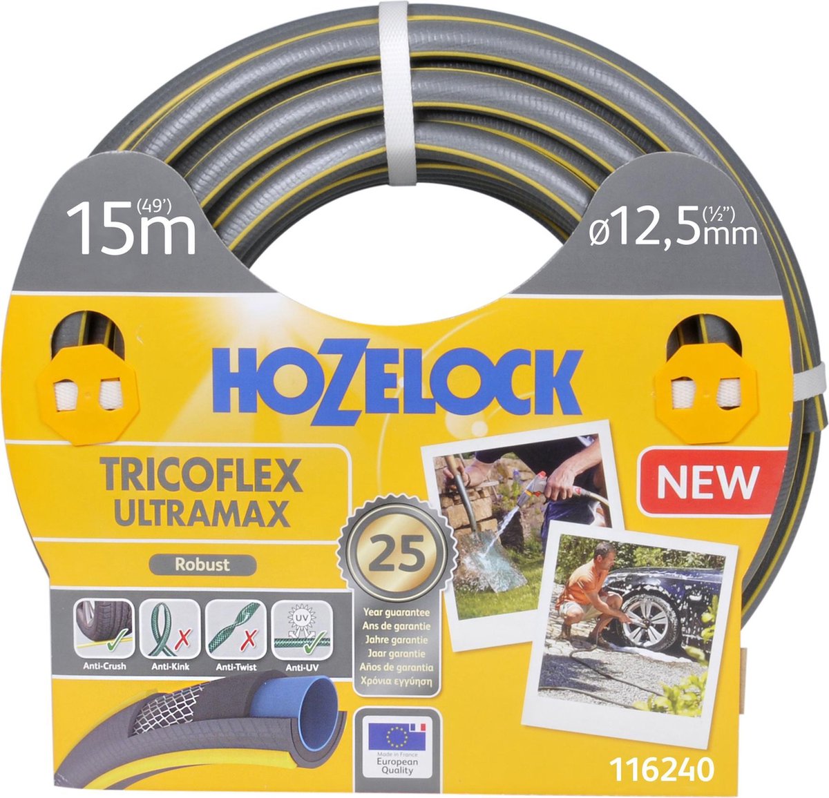 Hozelock tricoflex ultramax slange ø 12,5 mm 15 meter