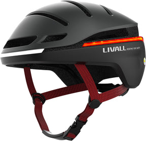 Livall evo21 sort stor - (smart) cykelhjelm - sos funktion - LED blinklys - smart belysning