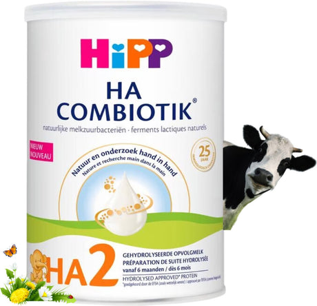 Hipp ha 2 combiotik – hypoallergen tilskudsmælk babymad – 6+ måneder – 800g