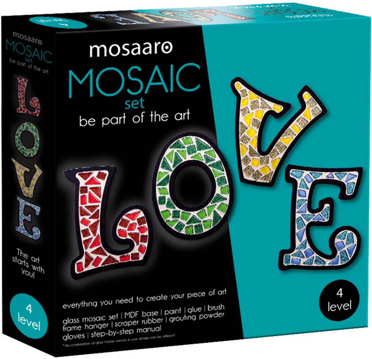 Mosaaro mosaik håndværk sæt elsker kreativt legetøj multicolor.