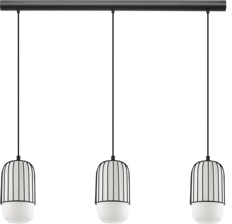 Eglo muleges hanglamp - e27 - 96 cm - zwart wit
