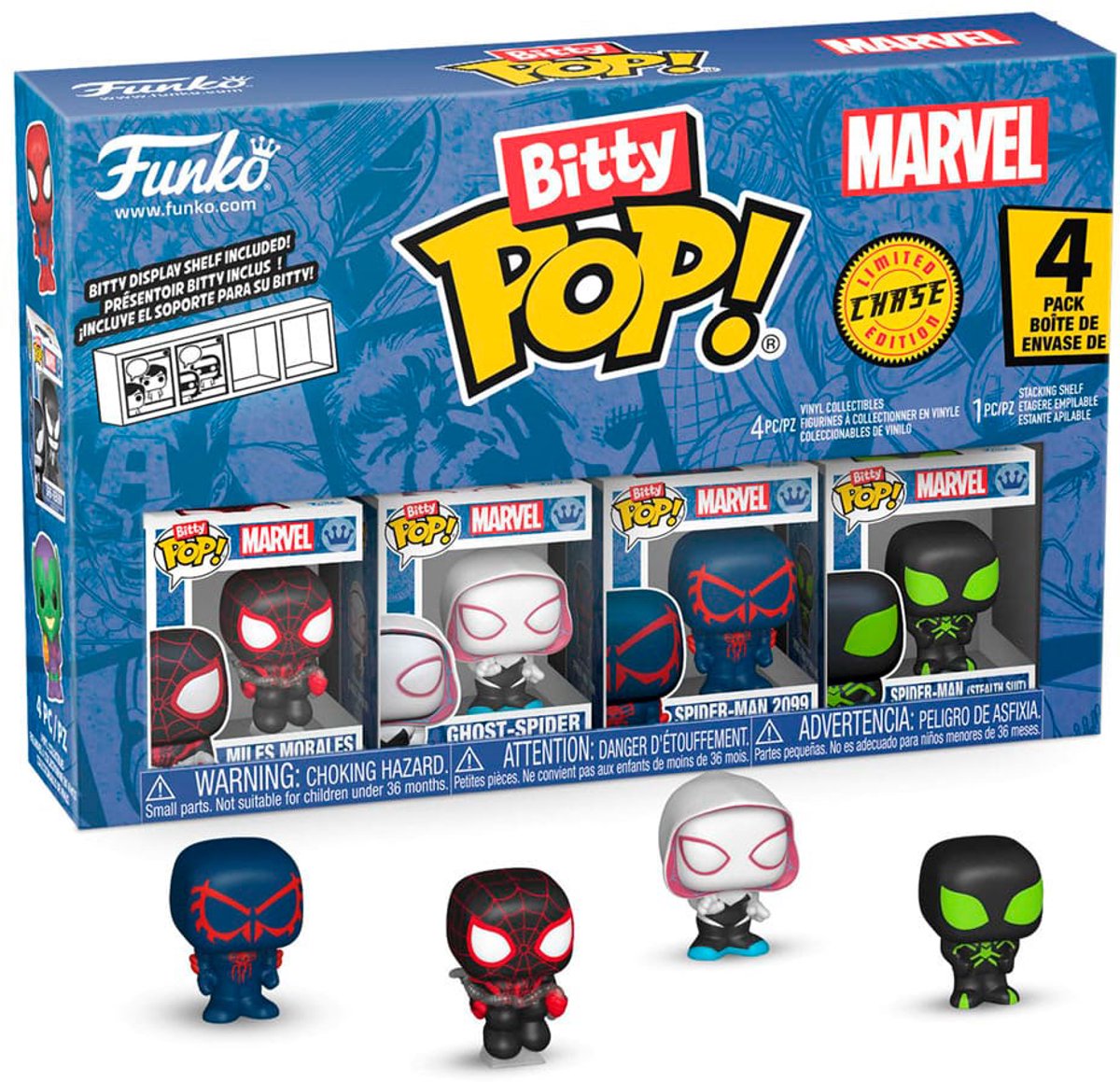 Funko spider man bitte pop! vinylfigur 4-pak serie 2 2 cm minifigur - 2cm