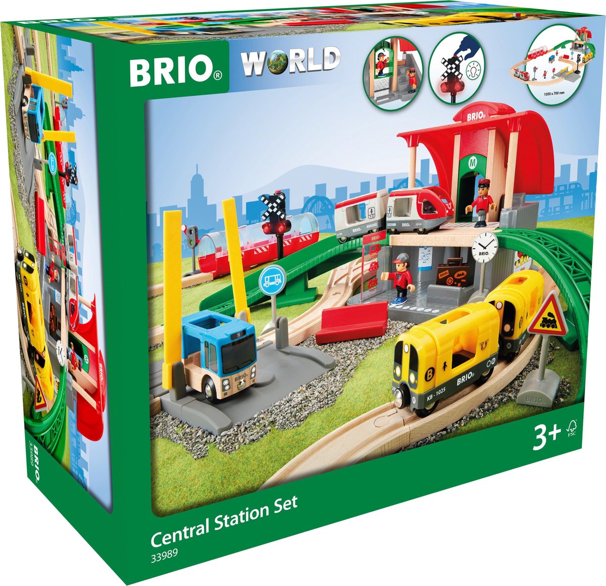 Brio centralstation sæt - 33989 - togspor