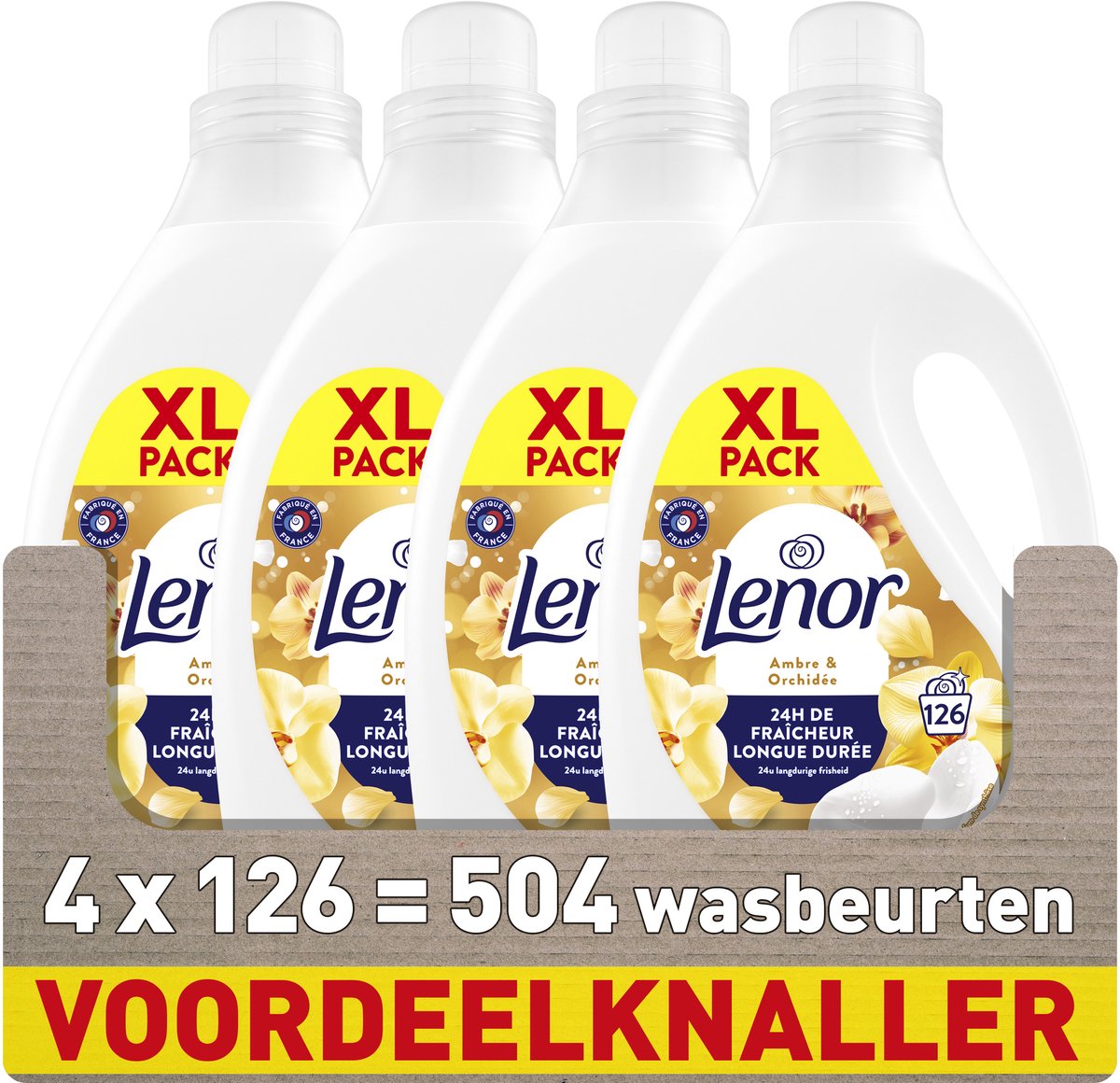 Lenor skyllemiddel - rav orkidé - 4 x 126 vaske