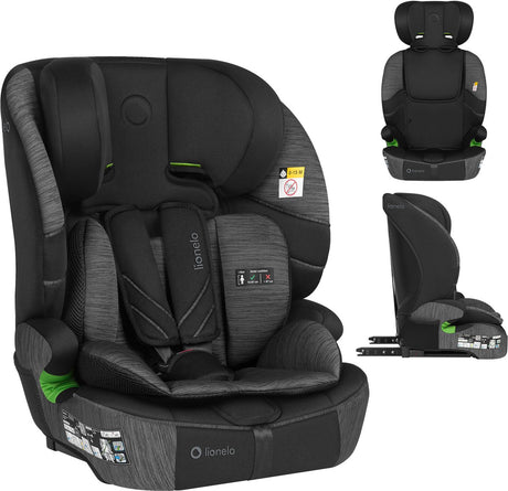 Lionelo levi fix i-size – autostol med isofix – 1,5 til 12 år (76-150 cm 9 - 36 kg gruppe 1 2 3) – nyeste standard – vokser med dig – bred sæde- og rygdel – 10-positions nakkestøtte – vaskbart betræk – 5-punktssele – autostol til baby, barn, toddler