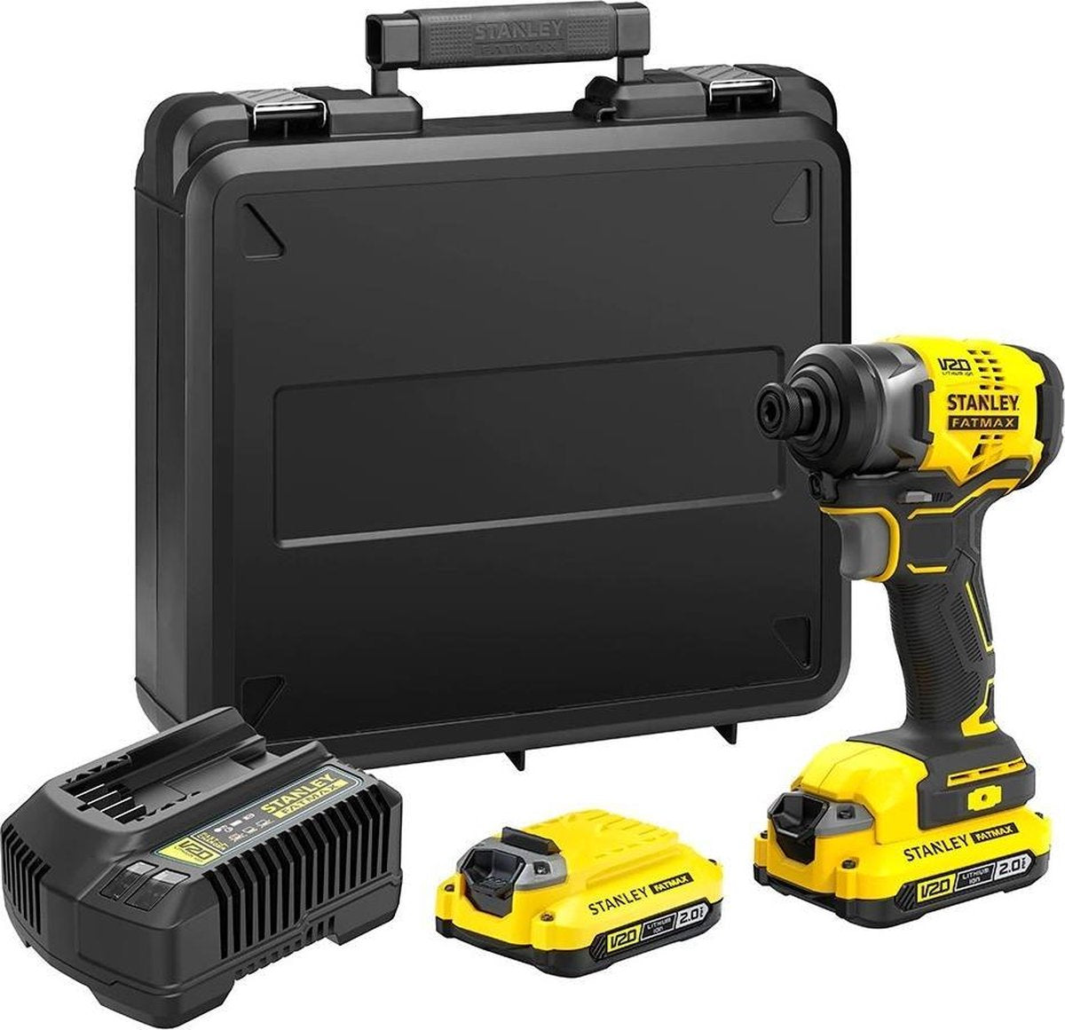 Stanley sfmcf810d2k fatmax® v20 akku slagskruetrækker 170nm børsteløs 18v 2.0ah i kuffert