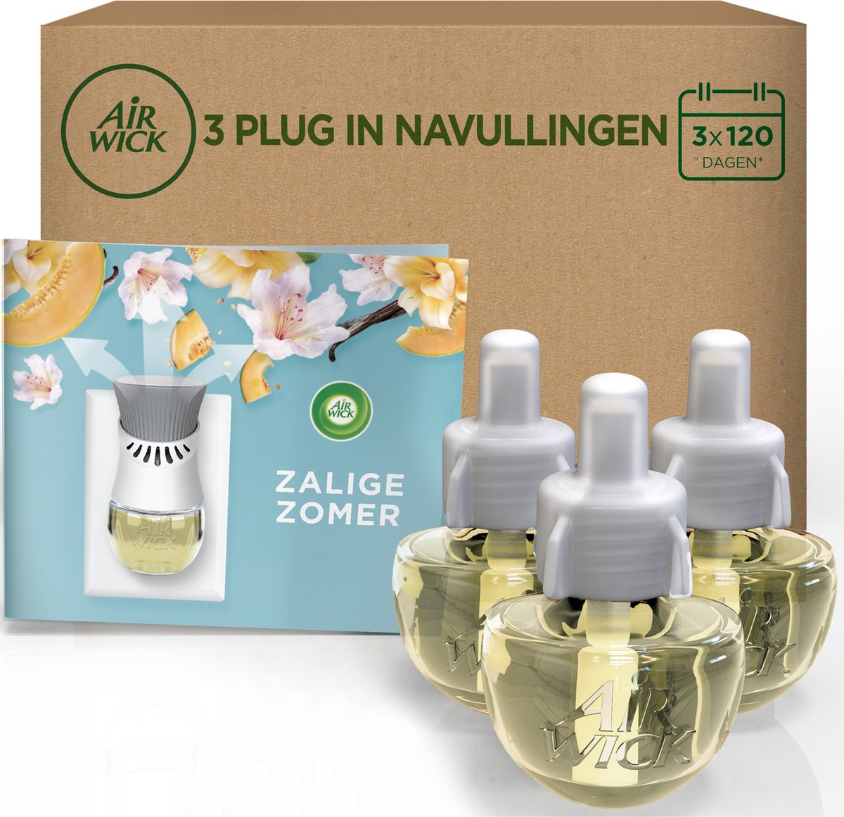 Air wick elektrisk luftfrisker - skøn sommer - 3 refills
