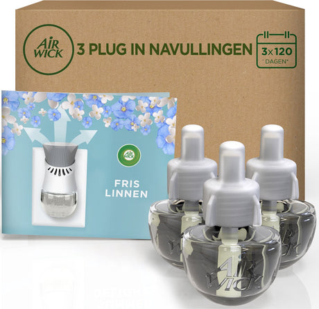 Air wick elektrisk luftfrisker refills - frisk linned - 3 refills