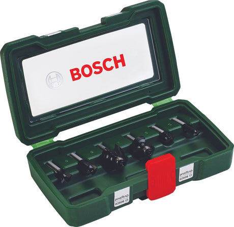Bosch tilbehør hårdmetal fræsesæt | 6 stk | 8 mm skaft - 2607019463