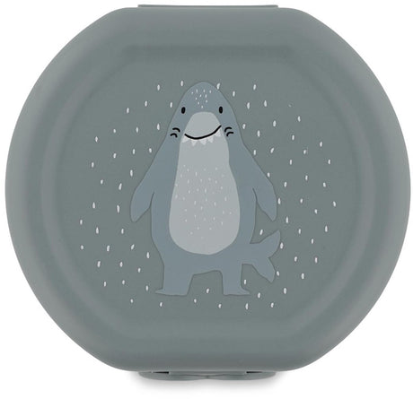 Trixie set van twee snackdoosjes met clip – mr. shark - makkelijk te openen – bpa-vrij – voor school en onderweg