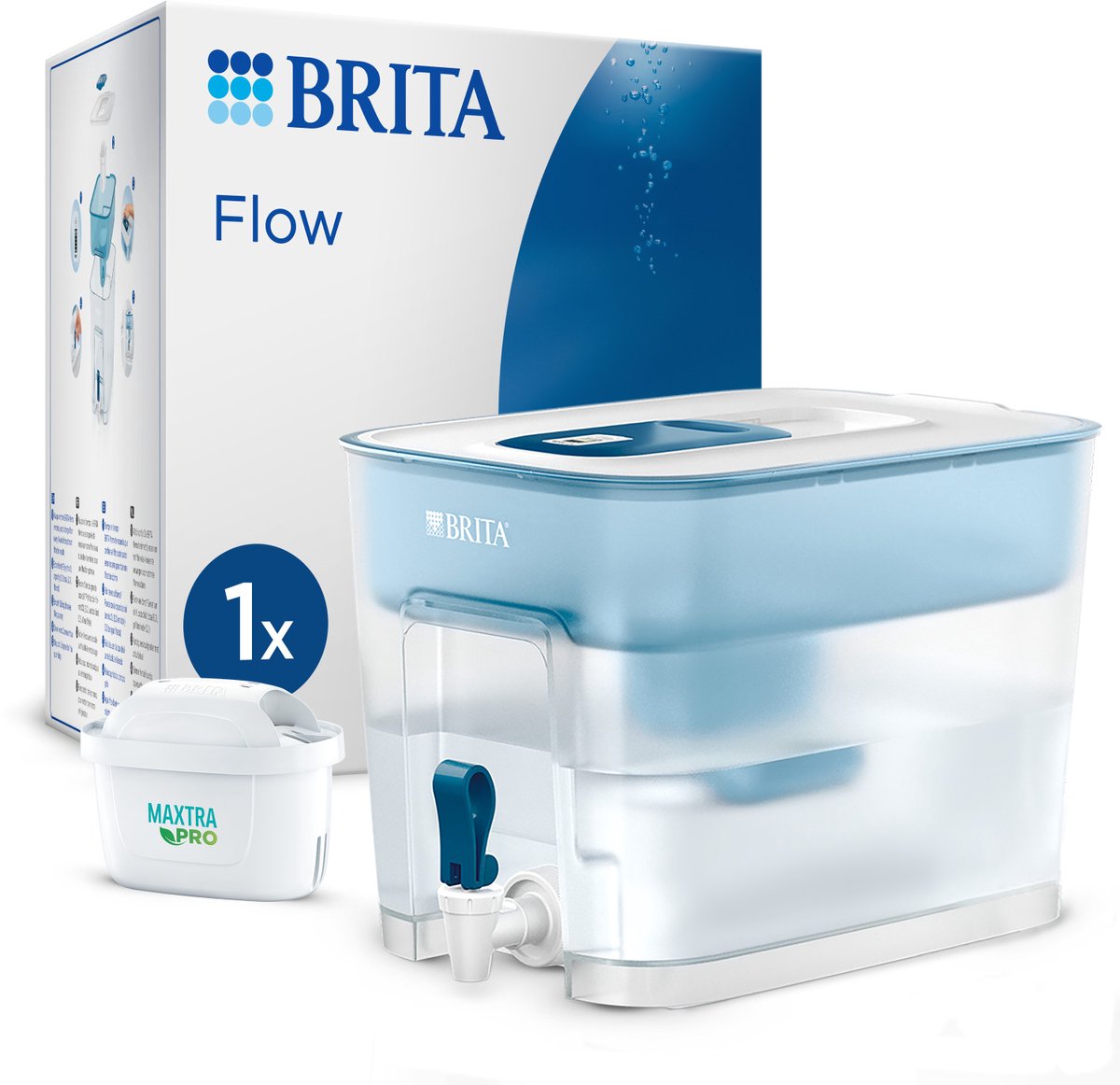 Brita maxtra pro vandfilterstation flow 8,2l basic blå 1051126