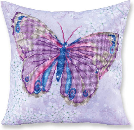 Diamond dotz® sommerfugl lilla - diamantmaleri (38x38 cm)