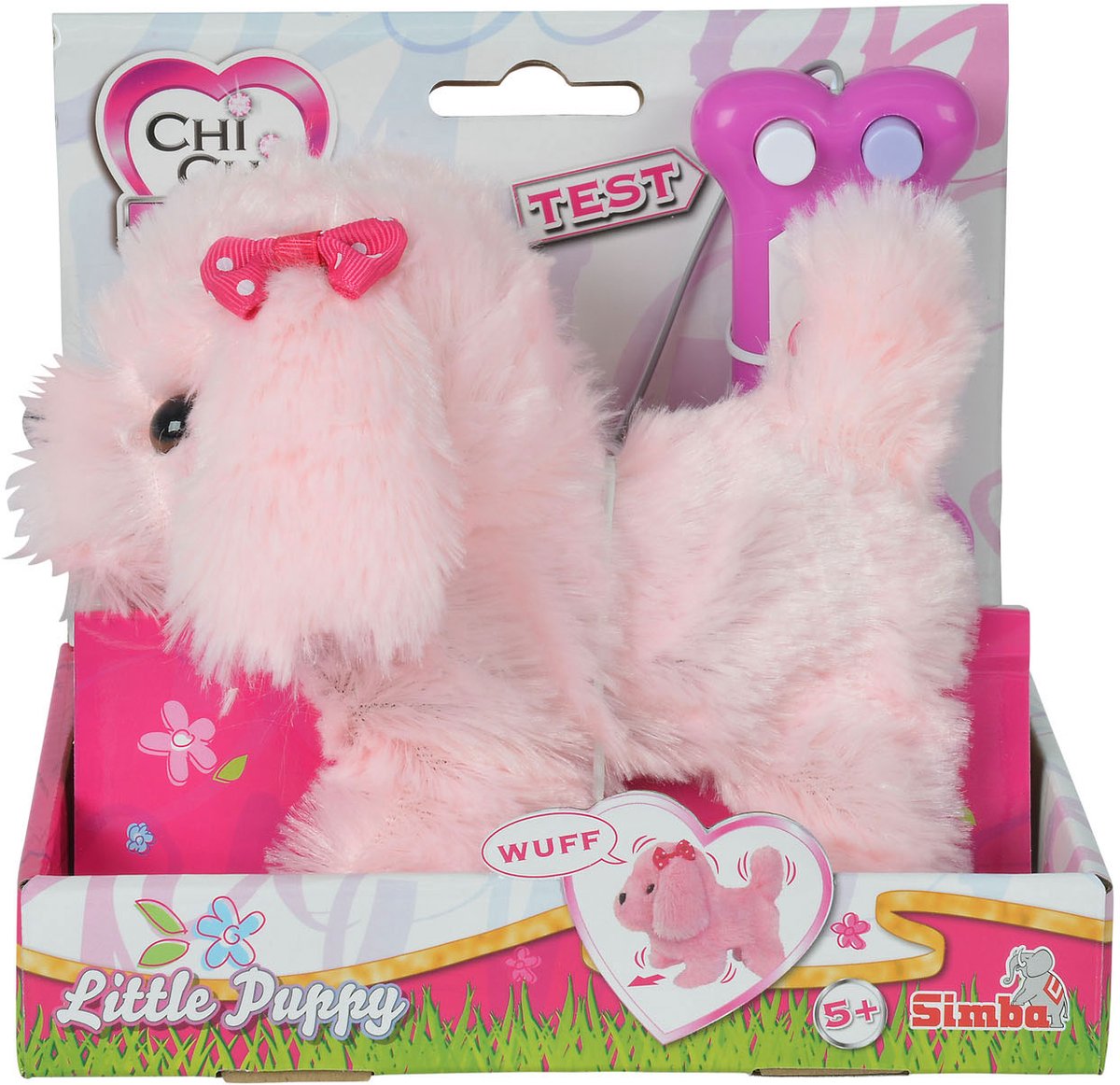 Simba maskotka chi chi love s?odki szczeniak, med kabel, r?owy, 17 cm