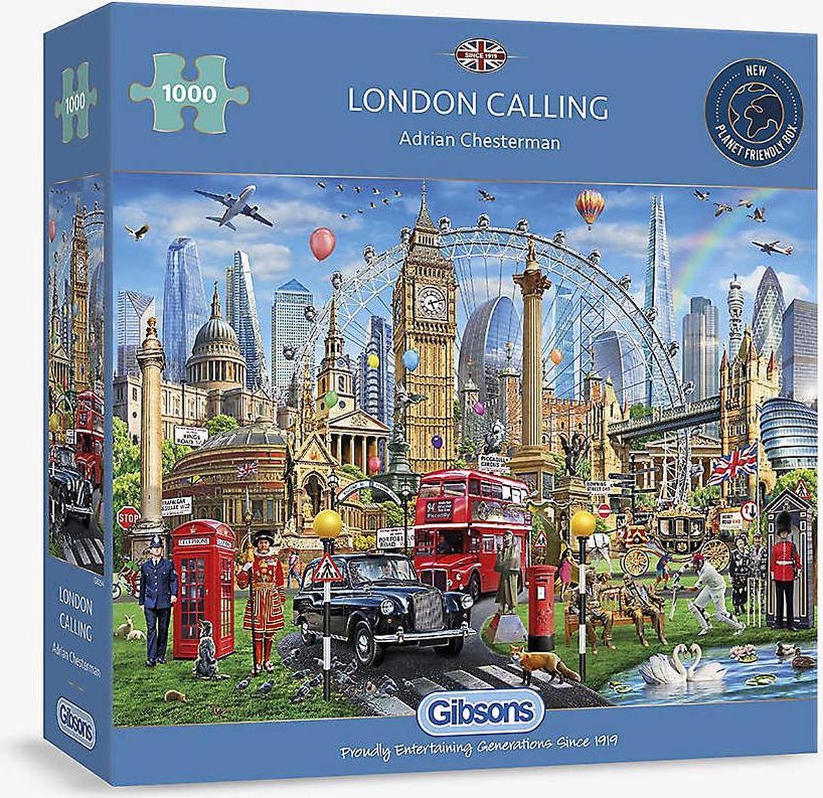 Gibsons - london calling (af adrian chesterman) - 1000 brikker 68×49cm (b×h) - puslespil for voksne
