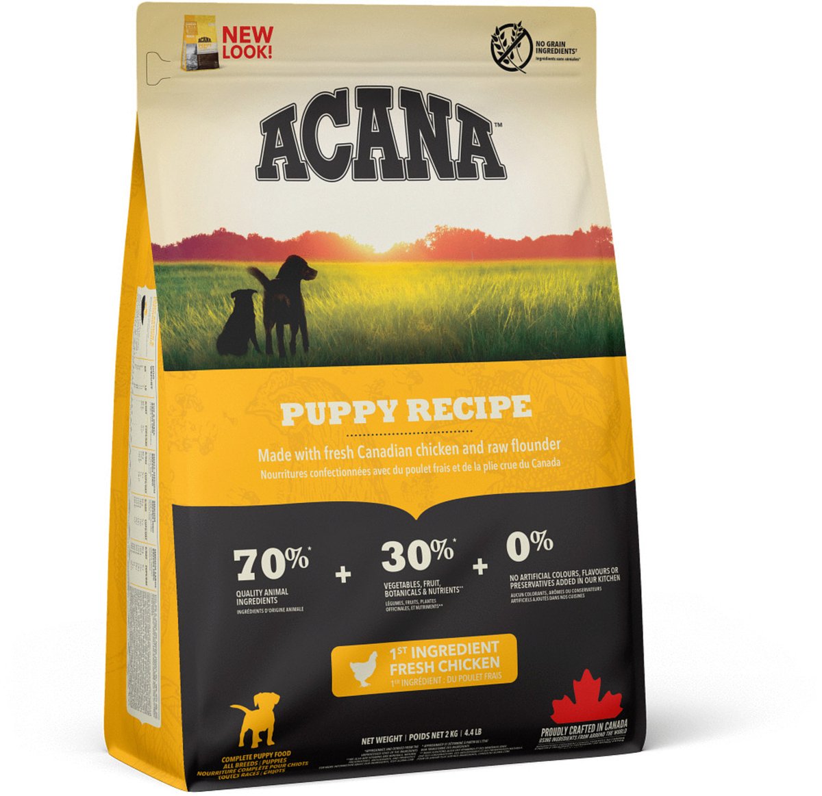 Acana hundefoderhvalp - kornfri, frisk kylling - 2 kg, velegnet til hvalpe 9-25 kg