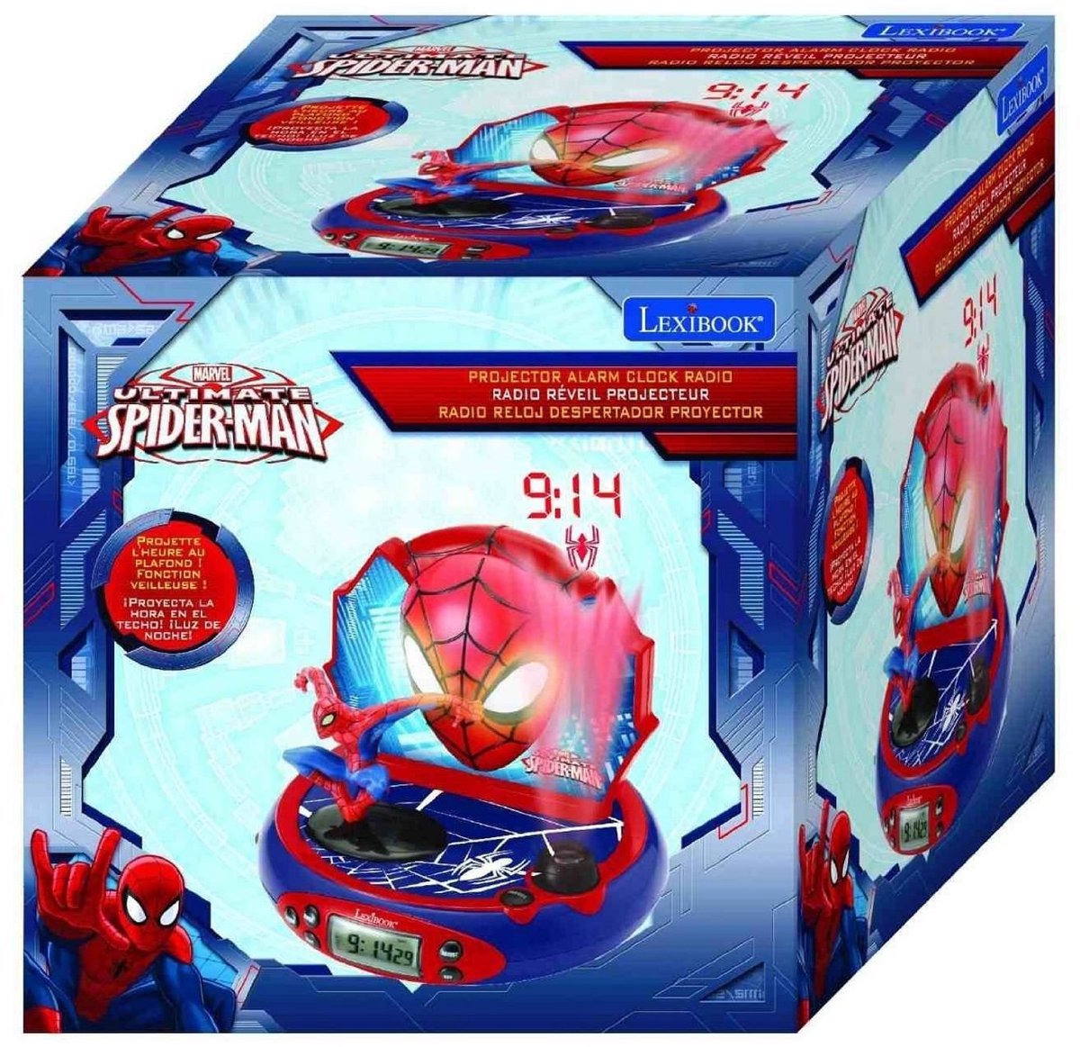 Lexibook 3D spider-man projektor ur med magiske lyde