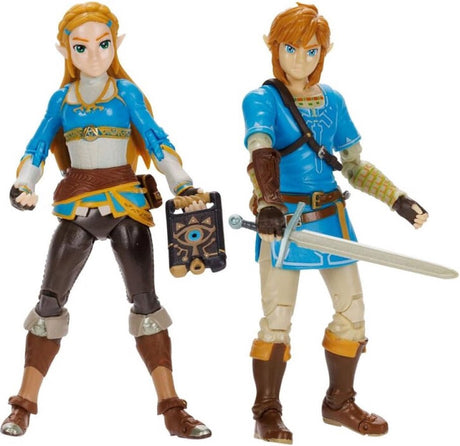 Jakks Nintendo the Legend of Zelda - Princess Zelda og Link - actionfigurer, 2-pak 10 cm