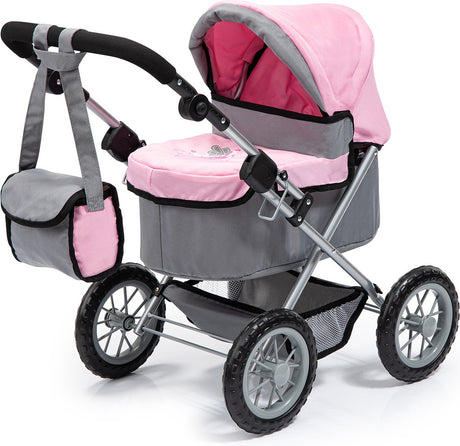 Bayer design - trendy dukkevogn - grå og pink