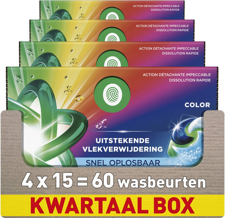 Ariel 4-i-1 vaskemiddelbælg farve - 4 x 15 vaske