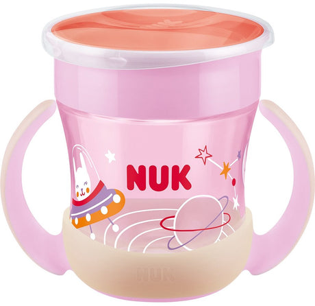Nuk - baby- og småbørnsdrikkekop - minimagisk kop 160 ml pink plastsilikone - spildsikker - 360° drikkekant - BPA-fri - ergonomisk - lækagesikker