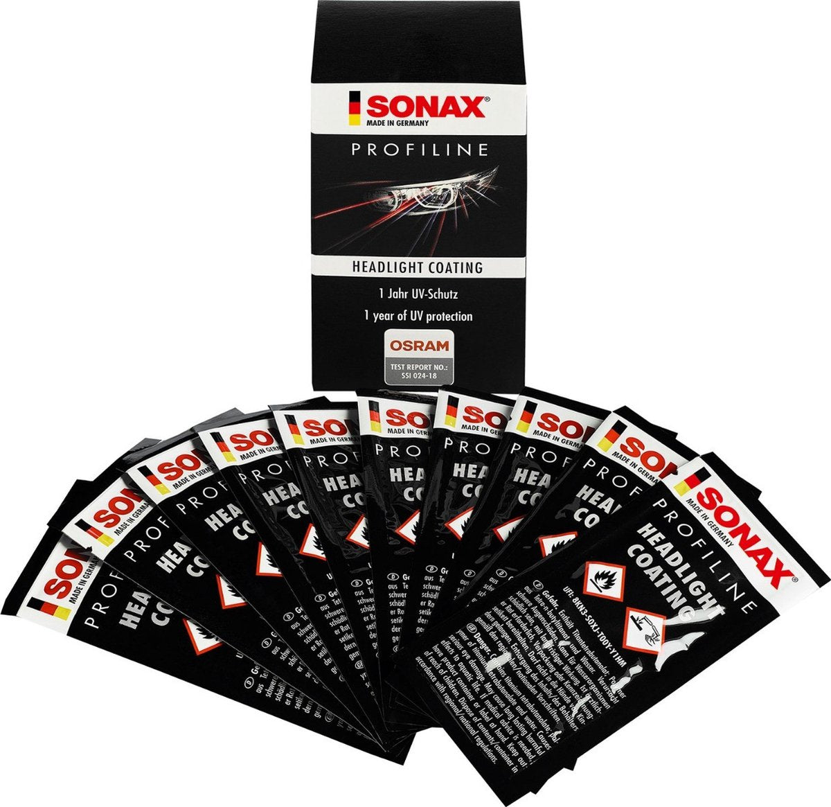 Sonax profil forlygtebelægning - keramisk forlygtebelægning - 10 poser