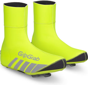 Gripgrab - racing thermo hi-vis vandtætte vintercykeloversko - gul hi-vis - unisex - størrelse m