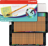 Stabilo point 88 - fineliner 0,4 mm - 50 dele metalkasse - med 47 forskellige farver