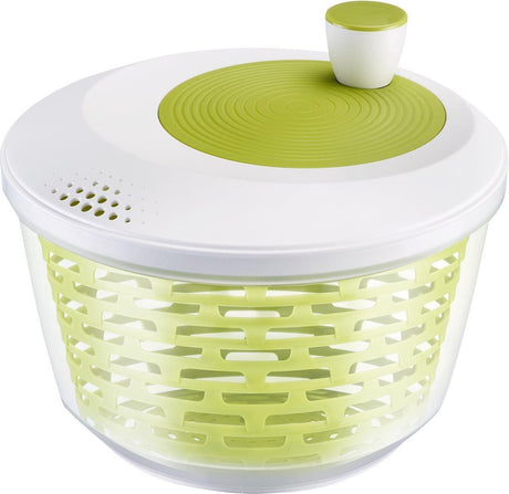 Westmark salatspinner, kapacitet: 4,4 l, ø 23,5 cm, plast, BPA-fri, spinderella, transparent hvidgrøn