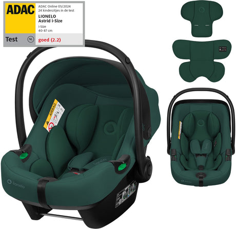 Lionelo Astrid i-size autostol – adac 5-stjernet – 40-87 cm – rwf – memory foam – justerbar nakkestøtte (7 cm) – holmbergs bælter – kompatibel med isofix-base klapvogn – i-size standard – let sikker